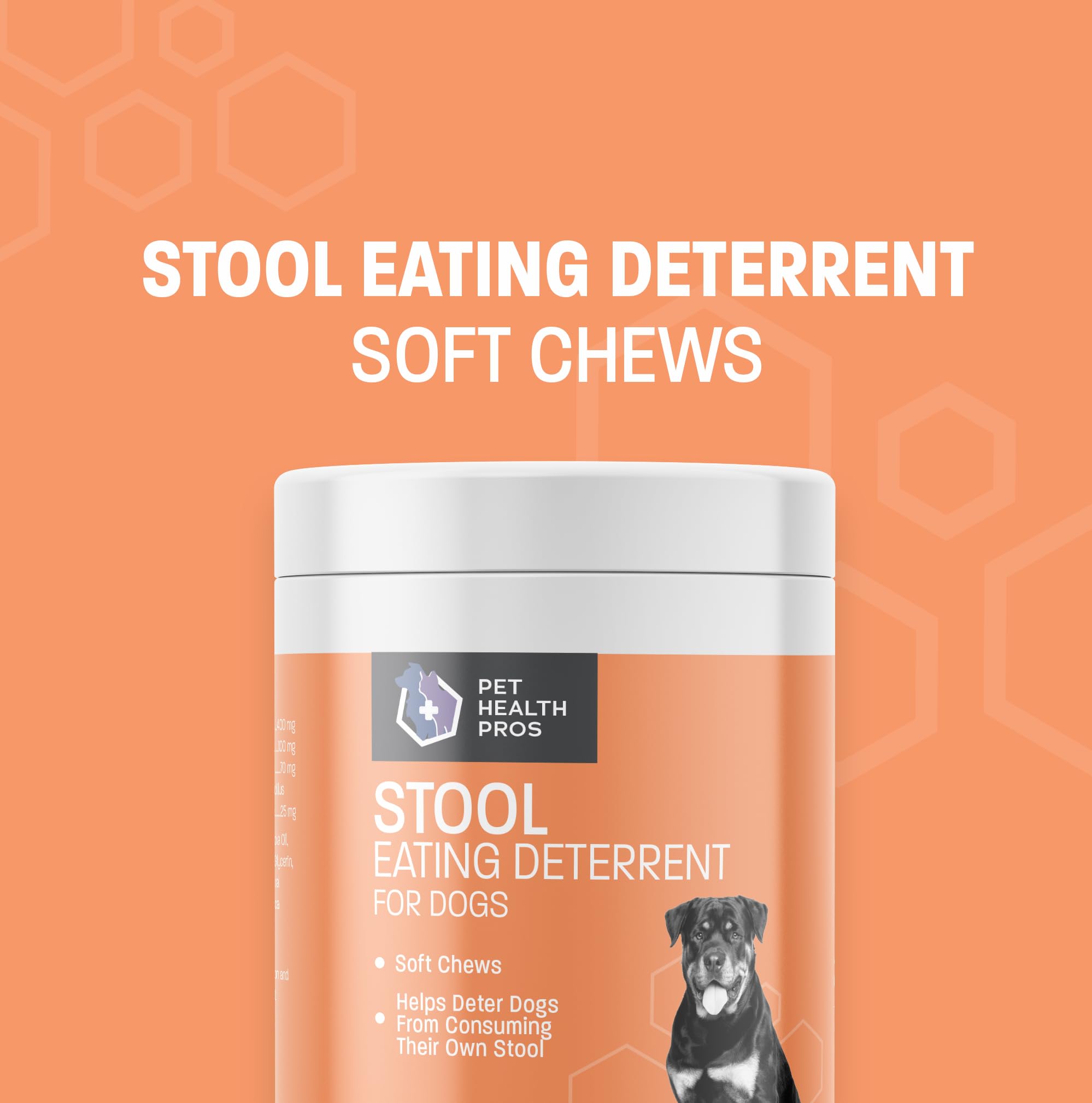 Pet Health Pros Coprophagia Stool Eating Deterrent for Dogs Eating Poop - Soft Chews to Stop Eating Poop for Dogs - No Poop Eating for Dogs w/Digestive Enzymes, Probiotics & Breath Freshener - 60 ct