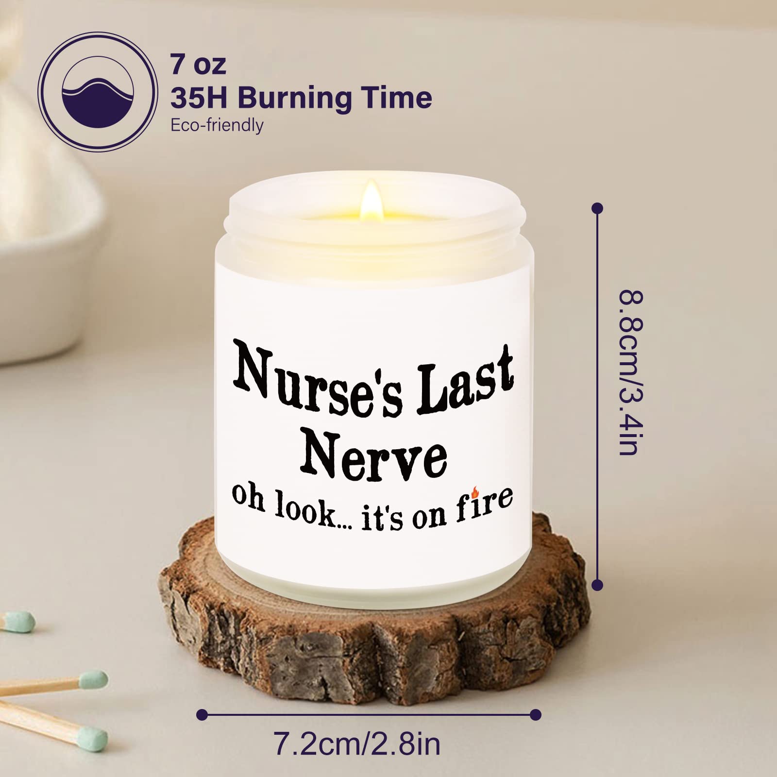 PETALSUN Nurse Gifts for Women, Nurse Christmas Gifts - Handmade Lavender Natural Soy Wax Candle (7oz) - Cool Nurse Gift, Rn Gifts for Nurses, Nurse Appreciation Gifts