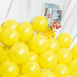 Yellow Balloons 5 Inch 100 Pack, JOGAMS Yellow Latex Balloons Mini Balloons Party Balloons for Sunflower Sunshine Bee Lemon Baby Shower Bridal Shower Birthday Party Decorations