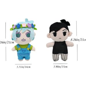 2PCS 8.26 in Omori Stuffed Pillow Cartoon Cosplay Merch Prop Game Figure Plush Toy