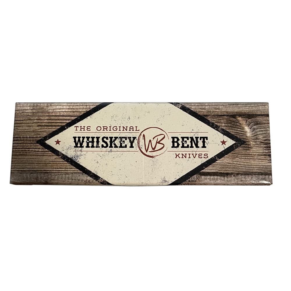 WHISKEY BENT HAT CO. Catch Pin Lock Folding Pocket Knife w/Clip Drop Point Blade Thumbstud Opening 440C Stainless Steel (Patriot, 3.75" Closed Length)