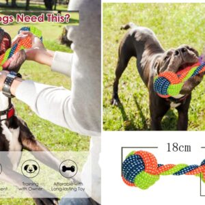 YOOCIZ Tough Dog Toys for Aggressive Chewers, Large Dog Toys with Larger Knot Rope Toys Interactive Dog Chew Toy for Small, Medium & Large Breed…