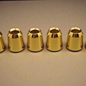 Set of 6 Solid Brass Candle Followers, Candle Toppers for 7/8" Diameter Candles (6 Pieces)