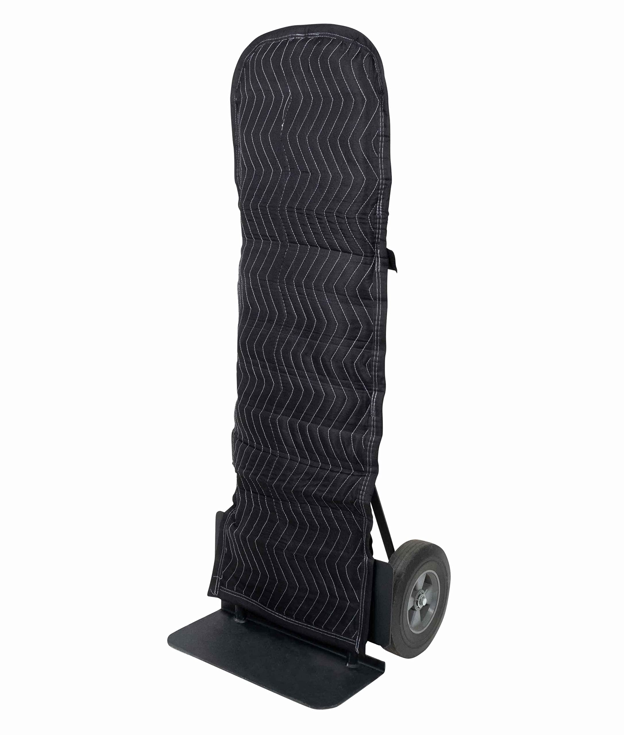 Mytee Products Padded Hand Truck Cover - Round Top, Moving Supplies, Black Moving Pad - Woven Cotton/Poly - 50" x 16"