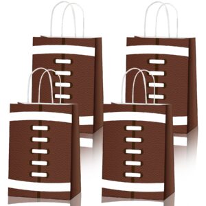 sawowkuya 24pcs football gift bags football party favor bags football present goodie bags rugby treat candy bags themed paper bags for birthday party favors supplies decorations