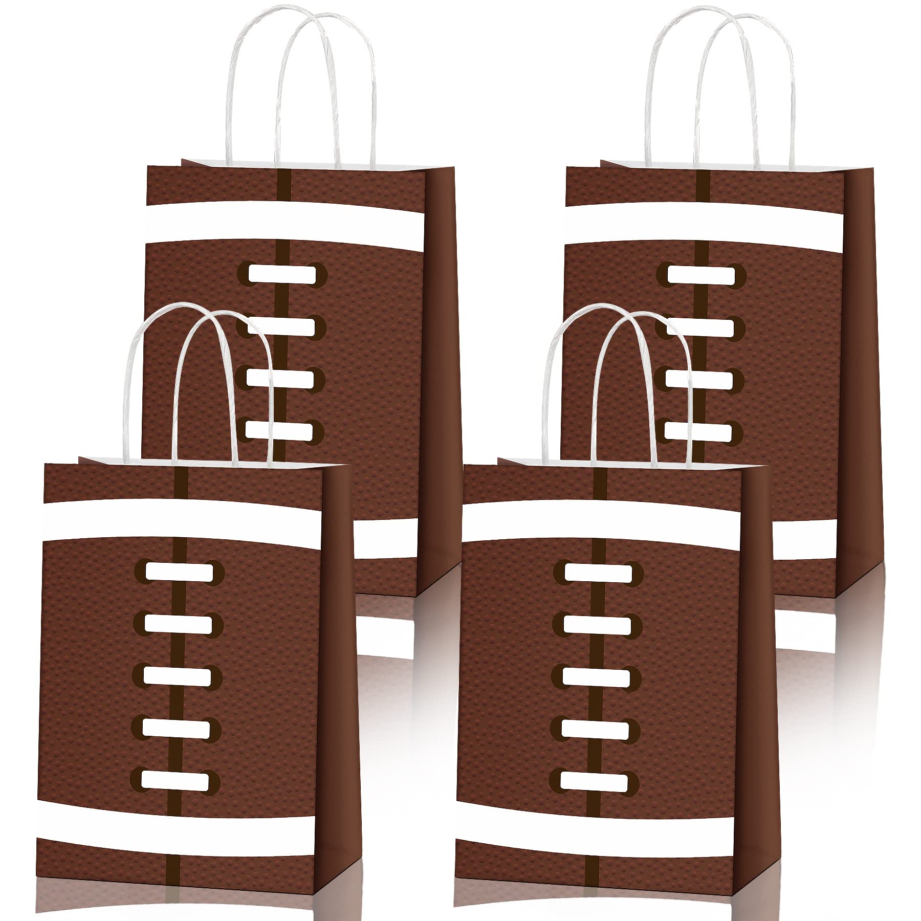 Sawowkuya 24PCS Football Gift Bags Football Party Favor Bags Football Present Goodie Bags Rugby Treat Candy Bags Themed Paper Bags for Birthday Party Favors Supplies Decorations