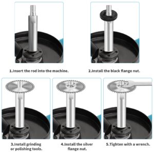 Kyuionty 3 Pcs M10 Angle Grinder Extension Connecting Rod, 80mm Angle Grinder Extension Shaft Set Polishing Machine Adapter Lever for 100 Type Angle Grinder and Polisher