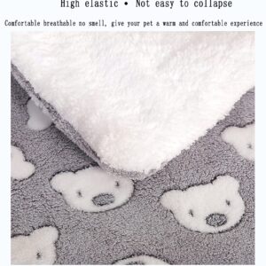 Cozy Calming Cat Blanket, Flannel Cushion for Pet Cozy Calming Blanket for Anxiety and Stress, Cozy Kitty Bed for Indoor Cats Calming Thick, Ultra Soft Pet Bed Mat (Grey Star, M (15.7" x 19.7"))