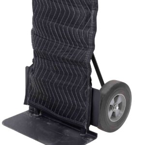 Mytee Products Padded Hand Truck Cover - Round Top, Moving Supplies, Black Moving Pad - Woven Cotton/Poly - 50" x 16"