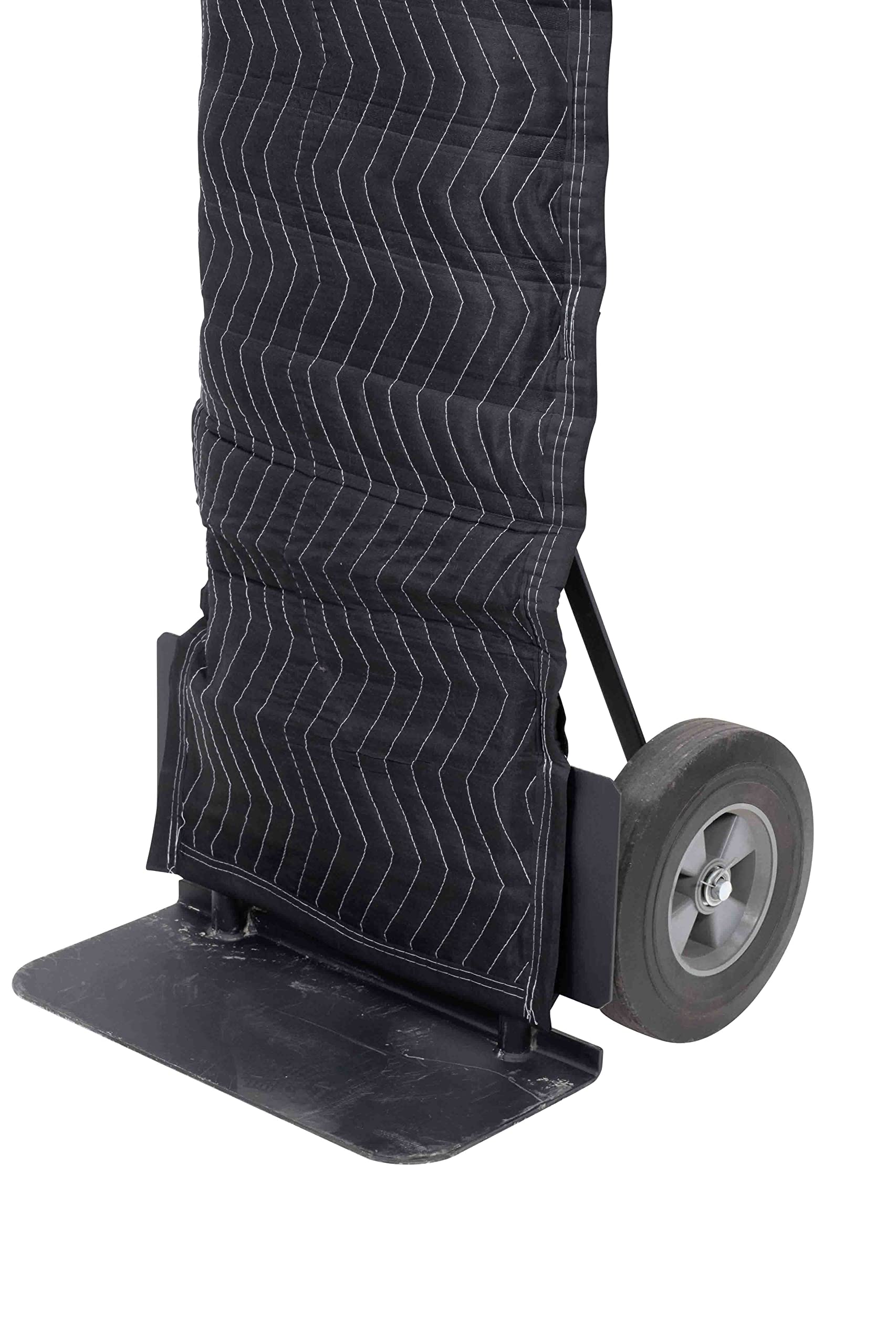 Mytee Products Padded Hand Truck Cover - Round Top, Moving Supplies, Black Moving Pad - Woven Cotton/Poly - 50" x 16"