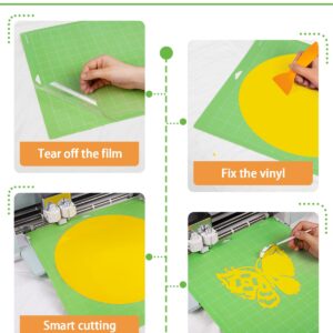 Colemoly 12x12 Cutting Mat 9 Pack Variety for Cricut Maker 3/Maker/Explore 3/Air 2/Air/One 2 Pack Mats Scrapers Sticky Cricket Cut Card Non-Slip Replacement Accessories Standard Light Strong Frabic