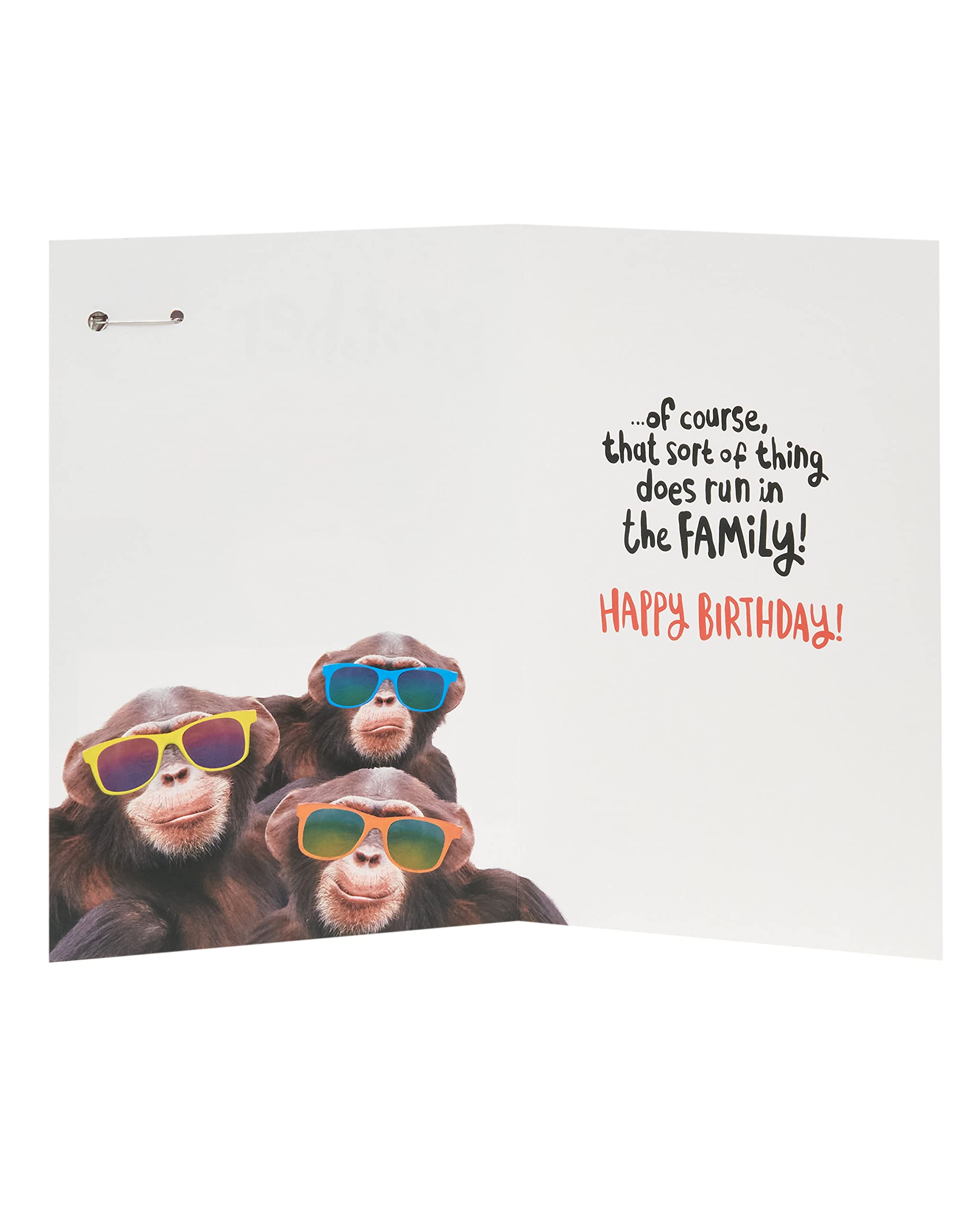 UK Greetings Birthday Card for Brother - Monkey Design, 137mm x 210mm