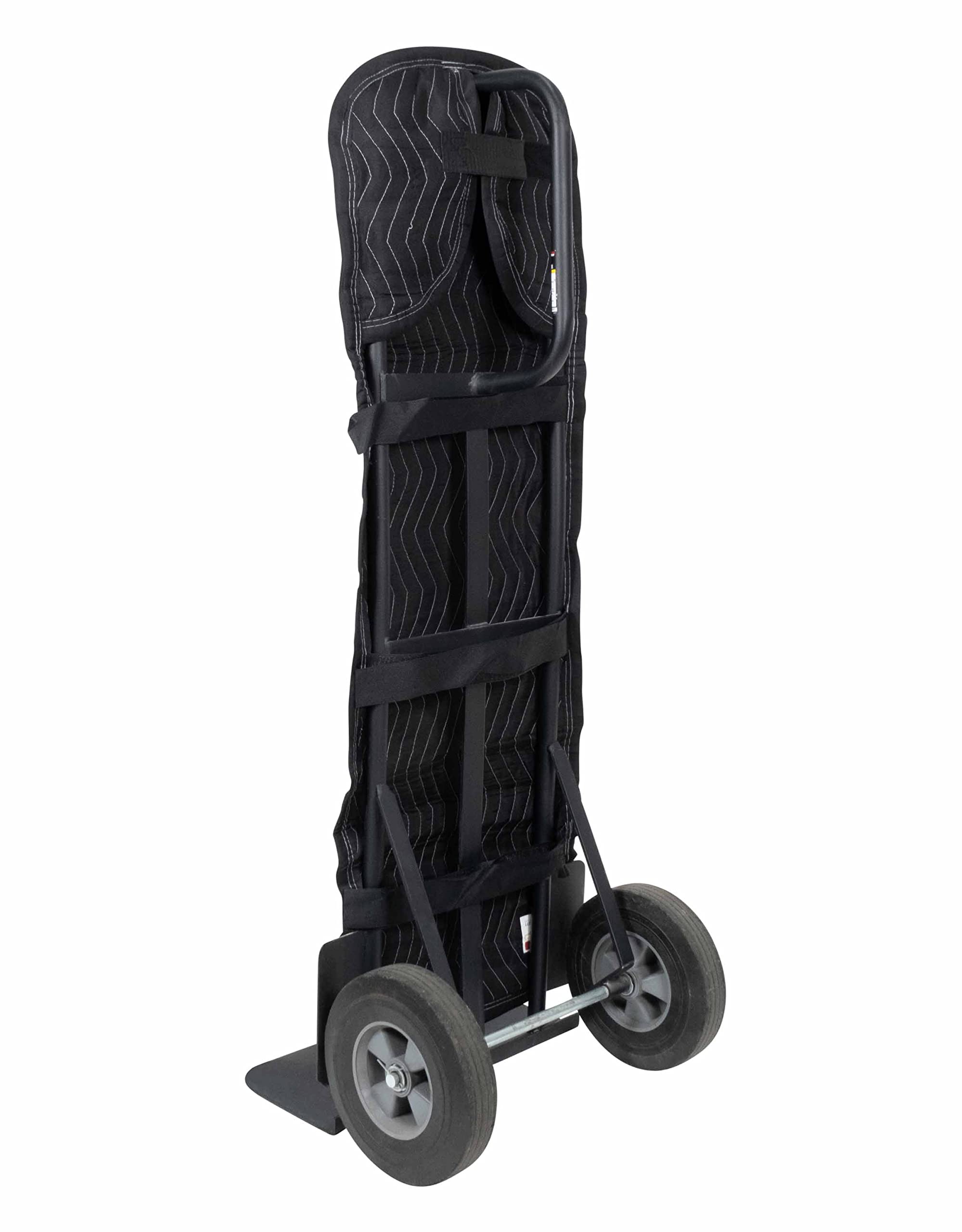 Mytee Products Padded Hand Truck Cover - Round Top, Moving Supplies, Black Moving Pad - Woven Cotton/Poly - 50" x 16"