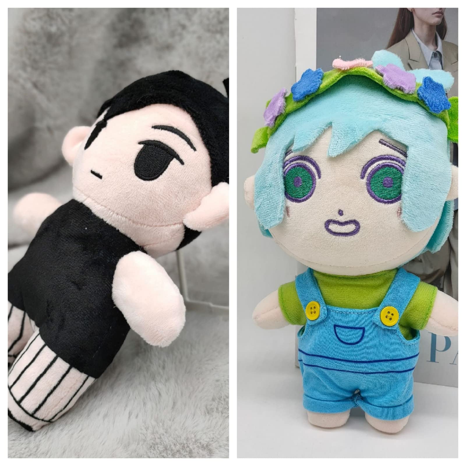 2PCS 8.26 in Omori Stuffed Pillow Cartoon Cosplay Merch Prop Game Figure Plush Toy