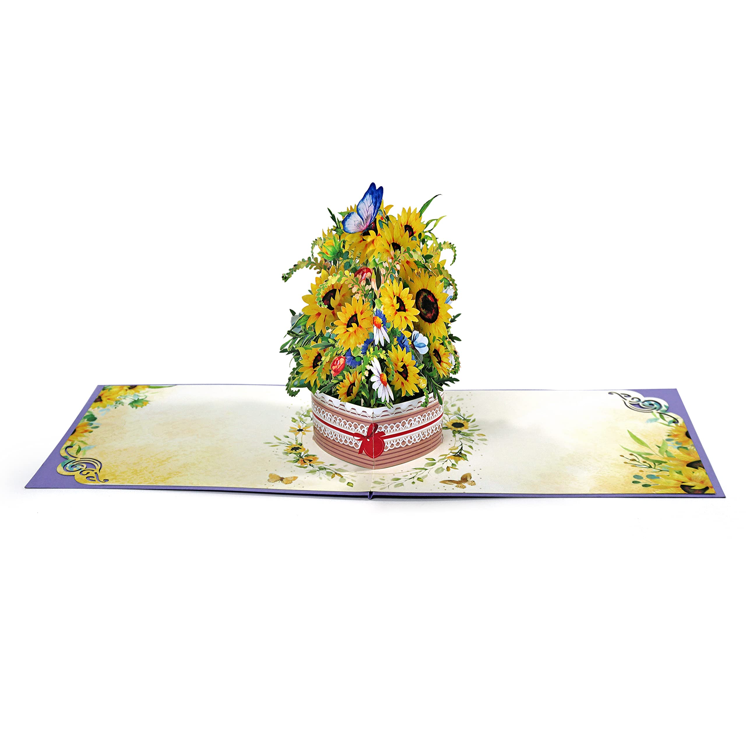 CUTPOPUP Mother's Day Card Pop Up, Birthday 3D Greeting Card (Sunflowers Vase)