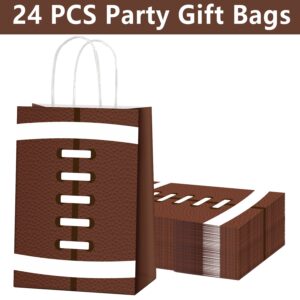 Sawowkuya 24PCS Football Gift Bags Football Party Favor Bags Football Present Goodie Bags Rugby Treat Candy Bags Themed Paper Bags for Birthday Party Favors Supplies Decorations