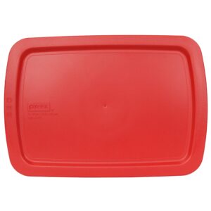 pyrex c-233-pc 3qt red easy grab replacement food storage lid (will not fit basics 233 glass dish) - made in the usa