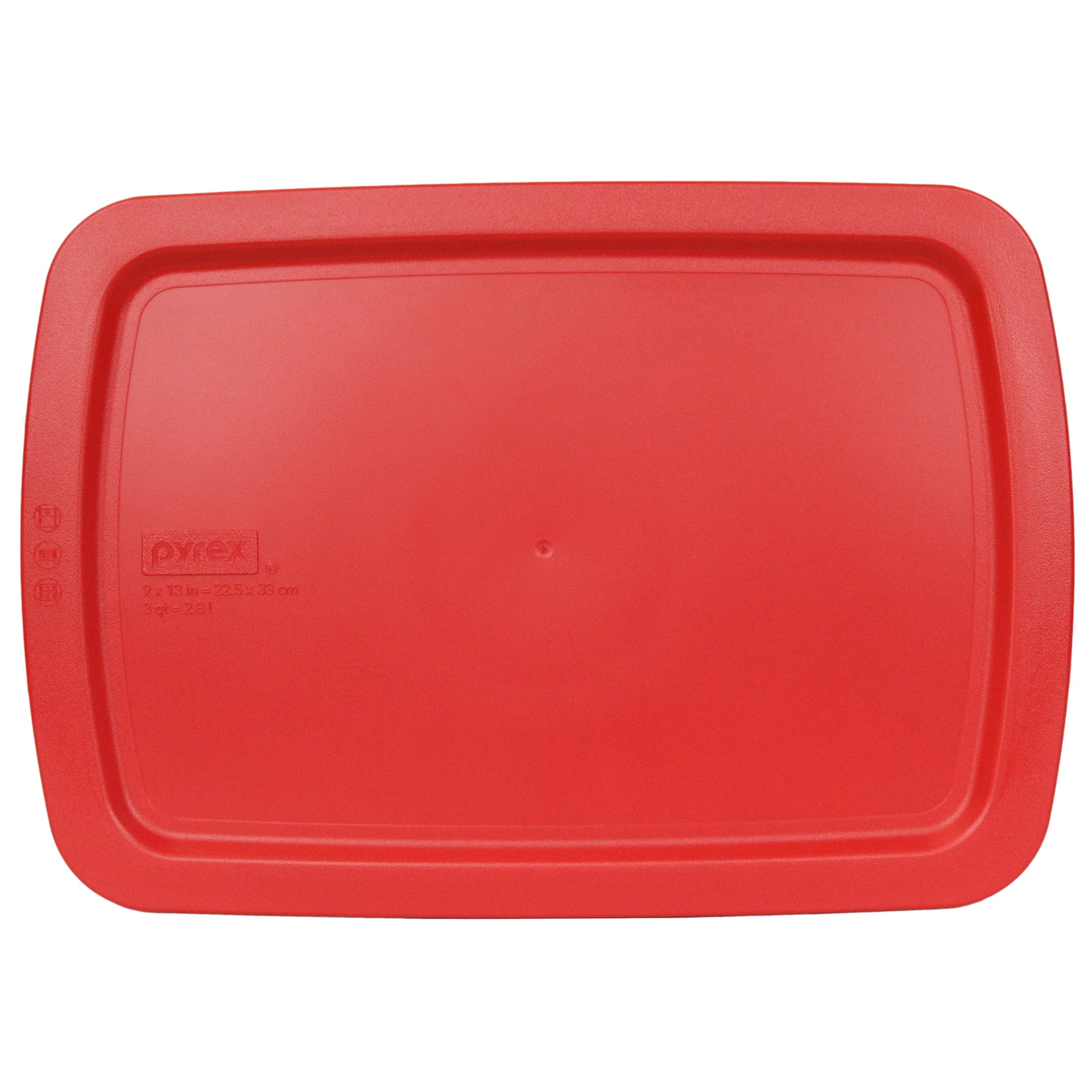 Pyrex C-233-PC 3qt Red Easy Grab Replacement Food Storage Lid (Will NOT Fit Basics 233 Glass Dish) - Made in the USA