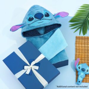 Disney Stitch Fleece Hoodie Blanket for Kids and Teenagers - One Size Fluffy Oversized Hoodie - Stitch Gifts (Blue Stitch)