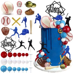 baseball cake decorations sports theme party decoration supplies baseball themed happy birthday cake topper party decorations