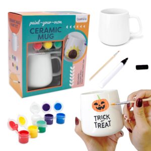 Create Your Own Personalized Coffee Mug Kit Includes Blank Mugs to Decorate, Paintable Mugs, and Painting Supplies– Paint Your Own Mug for Kids and Adults for Mother's Day Father's Day Gifts!