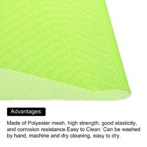 MECCANIXITY 120cm/46.8inch Mesh Fabric Lightweight Sheer Slightly Stretchy for Backpack Pocket and Straps, Netting Clothes, Netting Bag, Shopping Bag Lemon Yellow 1yard