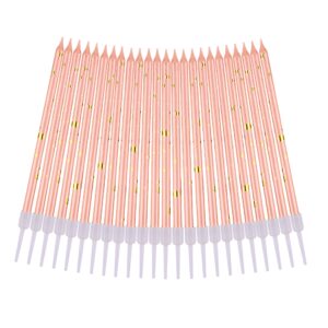 CAKE CODE Pink Gold Long Thin Birthday Candles, Cake Candles, Birthday Parties, Wedding Decorations, Party Candles