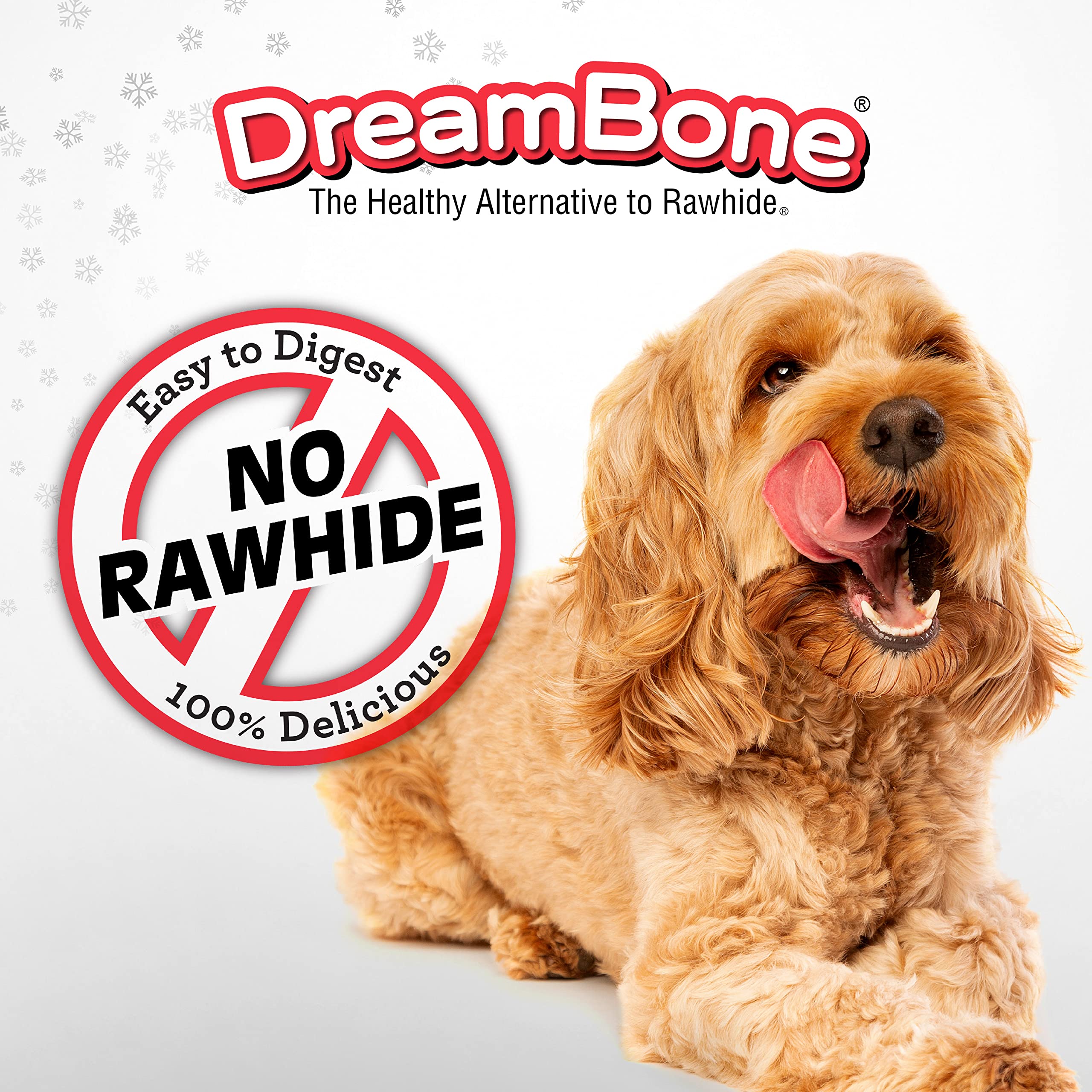 DreamBone Holiday Canes, 3 Count, Made with Real Chicken, Rawhide-Free Chews for Dogs