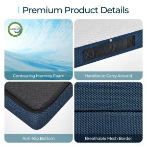 LINSY LIVING Folding Mattress Topper, 4 Inch Trifold Mattress Topper with Washable Tencel Cover, Full Memory Foam Mattess Topper, Foldable, Portable, Easy Storage, Full Size, 74" * 53"