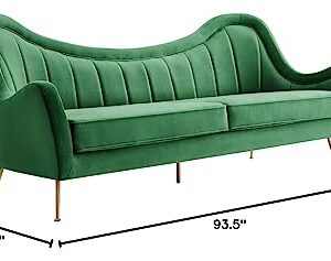 Modway EEI-5874-EME Cheshire Channel Tufted Performance Velvet Sofa, Emerald