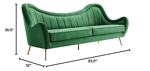 Modway EEI-5874-EME Cheshire Channel Tufted Performance Velvet Sofa, Emerald