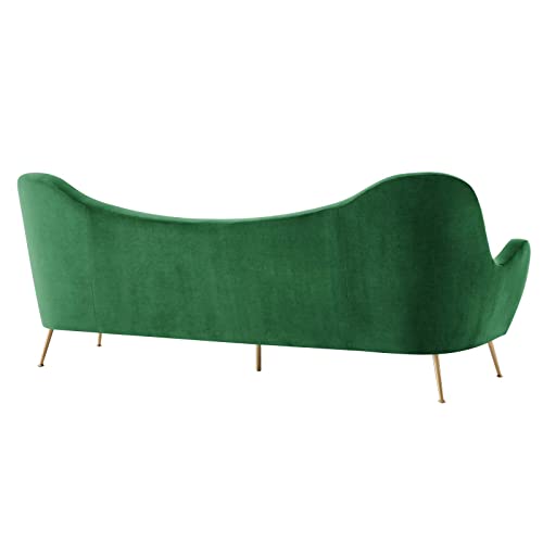 Modway EEI-5874-EME Cheshire Channel Tufted Performance Velvet Sofa, Emerald