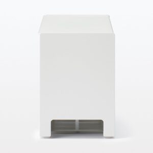 Muji 44596654 Steel Tap Storage Box, Flap Type, White Gray, Width 12.6 x Depth 3.9 x Height 5.5 inches (32 x 10 x 14 cm)