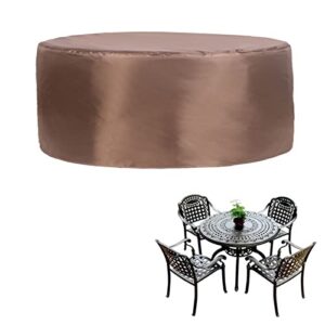 huhjyuge patio furniture covers waterproof 64x28in, garden furniture covers round, outdoor table chair set covers wind dust proof, 420d heavy duty furniture covers tear proof