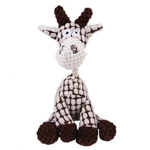 donkey shape pet dog,chew toys with squeakers,stuffed squeaker dog toyfor puppy, small, medium dogs (creamy-white)