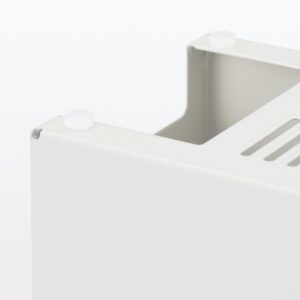 Muji 44596654 Steel Tap Storage Box, Flap Type, White Gray, Width 12.6 x Depth 3.9 x Height 5.5 inches (32 x 10 x 14 cm)