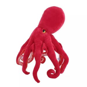 xshelley redsimulation octopus plush toy, soft fish cushion pillow octopus plush toy, underwater squid doll pillow family decoration gift children pillow plush animal toys (18inch)