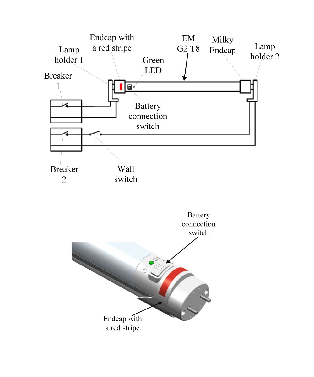 Aleddra G2 Emergency LED T8 Tube 15W 4000K 4-ft (for On/Off Applications) LLT-4-EM-T8-G2-15W-40K