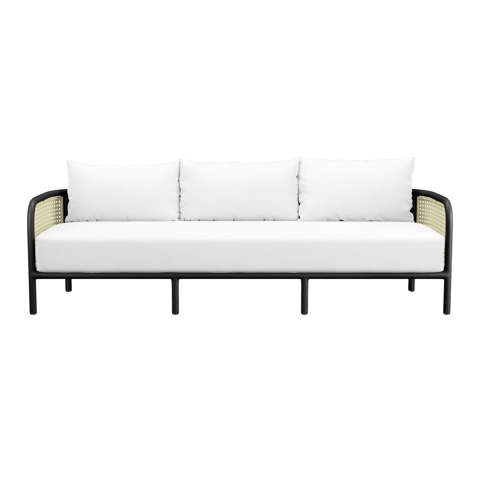 Modway Hanalei Outdoor Patio Sofa in Ivory White