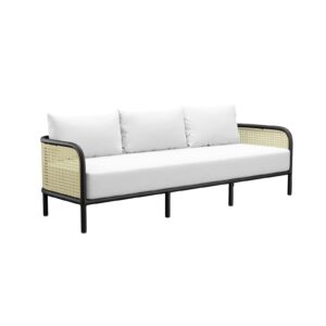 Modway Hanalei Outdoor Patio Sofa in Ivory White