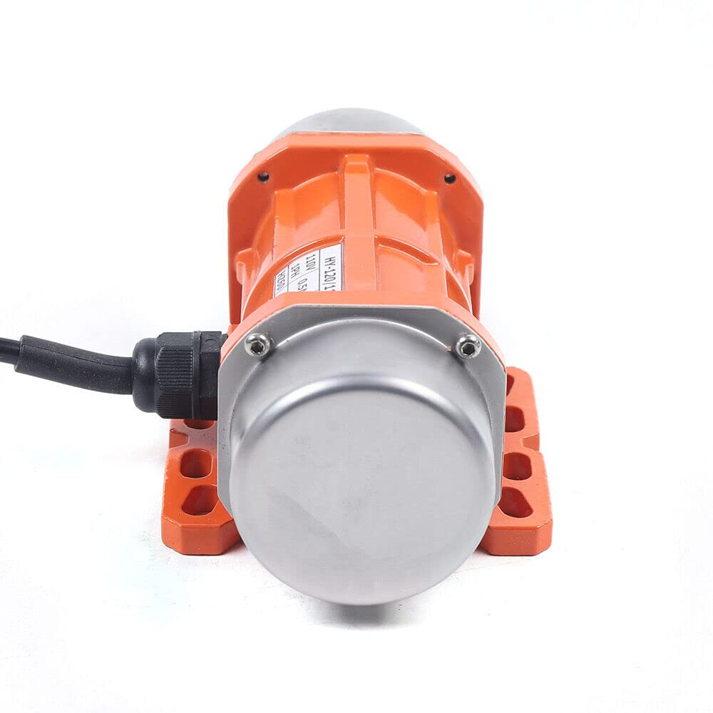 Concrete Vibrator Vibration Motor AC 110V 120W Electric Vibrating Motor Single Phase 3600 RPM Asynchronous Vibration Motor 6.6ft Cable for Shaker Table