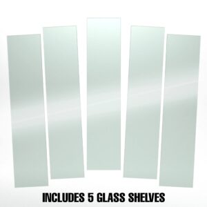 Econoco Tempered Glass Shelves, 8'' x 36'' Glass Shelves (Pack of 5)