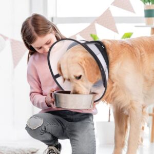 Dog Cone for Dogs After Surgery, Soft Dog Recovery Cone, Breathable Dog Cones for Large and Medium Small Dogs,Adjustable Dog Recovery Collar for Pets,Wound Healing Safety E-Collar (Medium Dog)