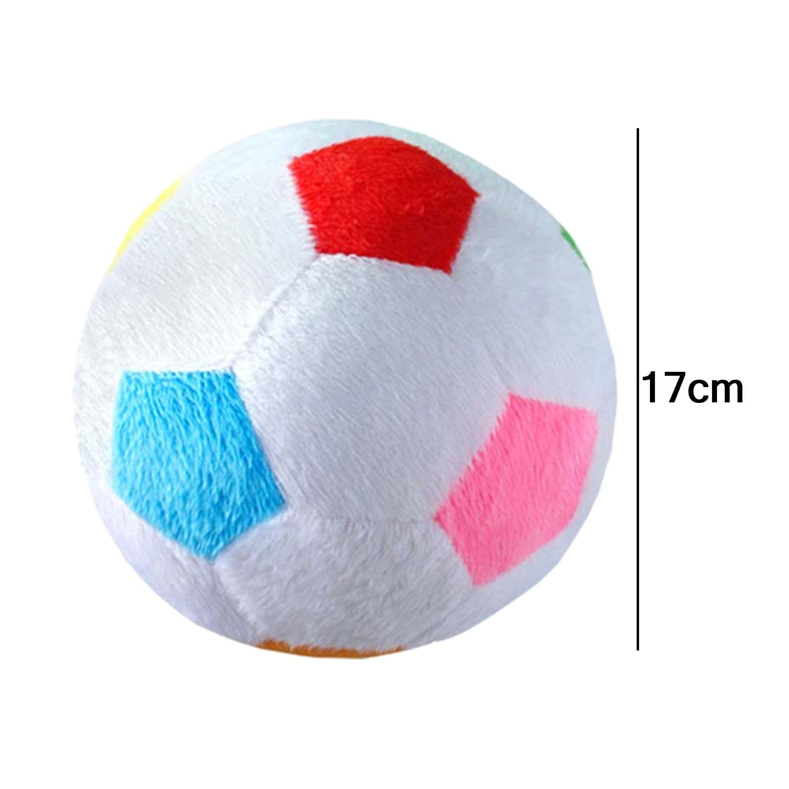 Milageto Multifunctional Plush Football Toy 17cm Diameter Plush Pillow, Ball Soft Soccer Stuffed Plush Toy for Birthday Gifts Children Baby Room, Colorful