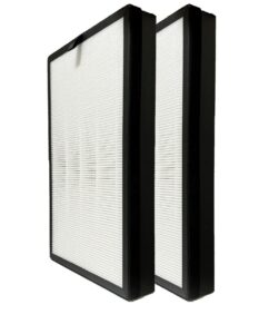 nispira h05 3-in-1 true hepa filter replacement compatible with himox air purifier h05, 2 pack