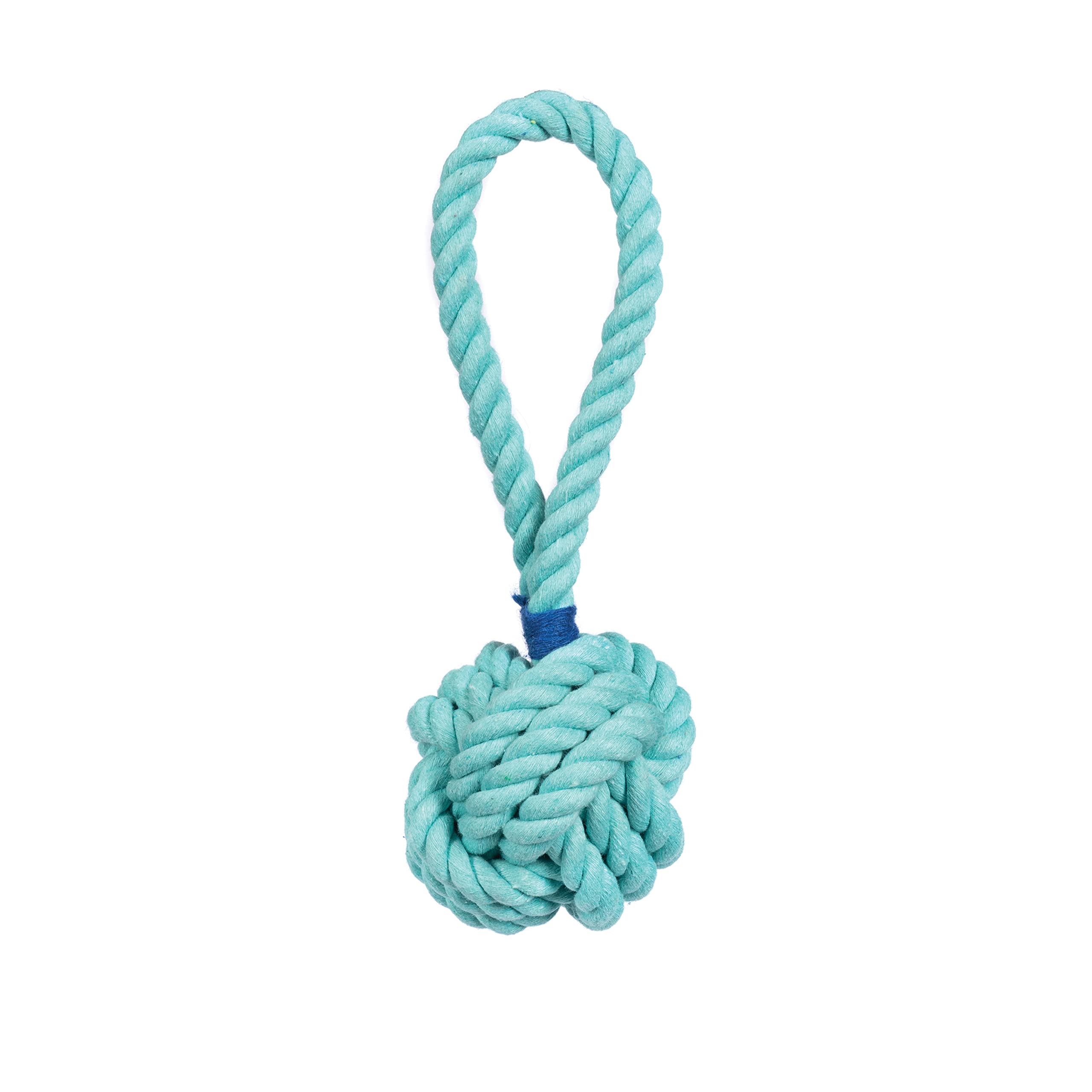 Jax & Bones Dog Rope Toy - 3" Aqua Knot Celtic Knot Pull Toy for Dogs - Premium Tug of War Toy for Aggressive Knot Dog Rope