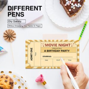 Soiceu Movie Ticket Birthday Party Invitations with Envelopes Set of 20 Movie Night Birthday Party Invites Fill in Blank