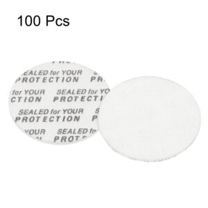 PATIKIL 28mm/1.1" Foam Lid Liner, 100 Pack PS Foam Resistant Tamper Pressure Sensitive Seal for Bottle Cap Liners Seals