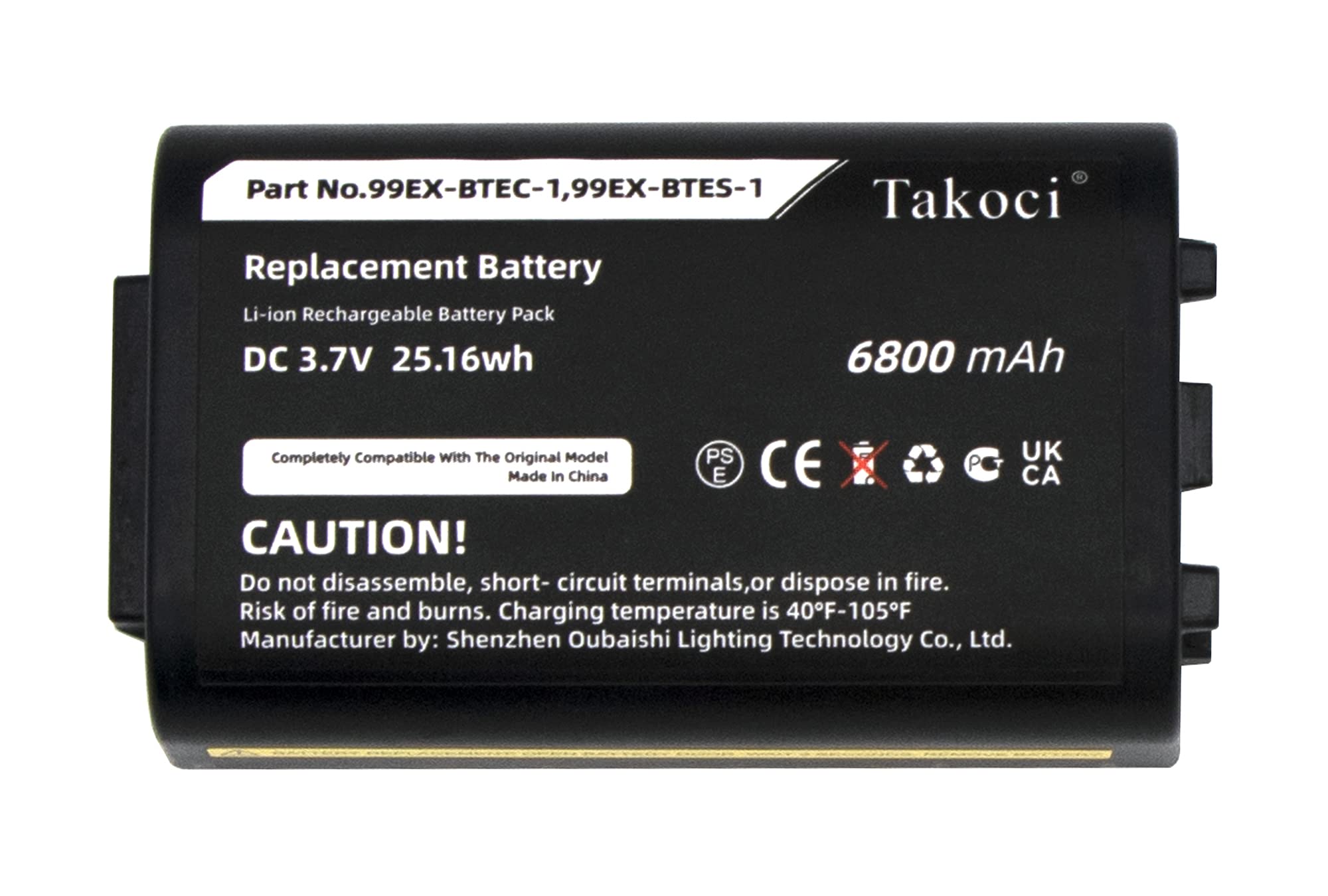 Gikysuiz Replacement Battery for Honeywell Dolphin 99EX & 99GX Series Mobile Computer fits Part Number 99EX-BTES-1 Li-ion Extended Battery 99EX-BTEC-1 Battery 3.7V/6800mAh