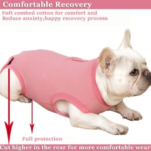 Wabdhaly Dog Surgery Recovery Suit for Female Spay,Puppy Surgical Recovery Zip Up Suit,Anti-Licking Bodysuit for Abdominal Wounds,Cone Alternative Recovery Blank Suit for Dogs